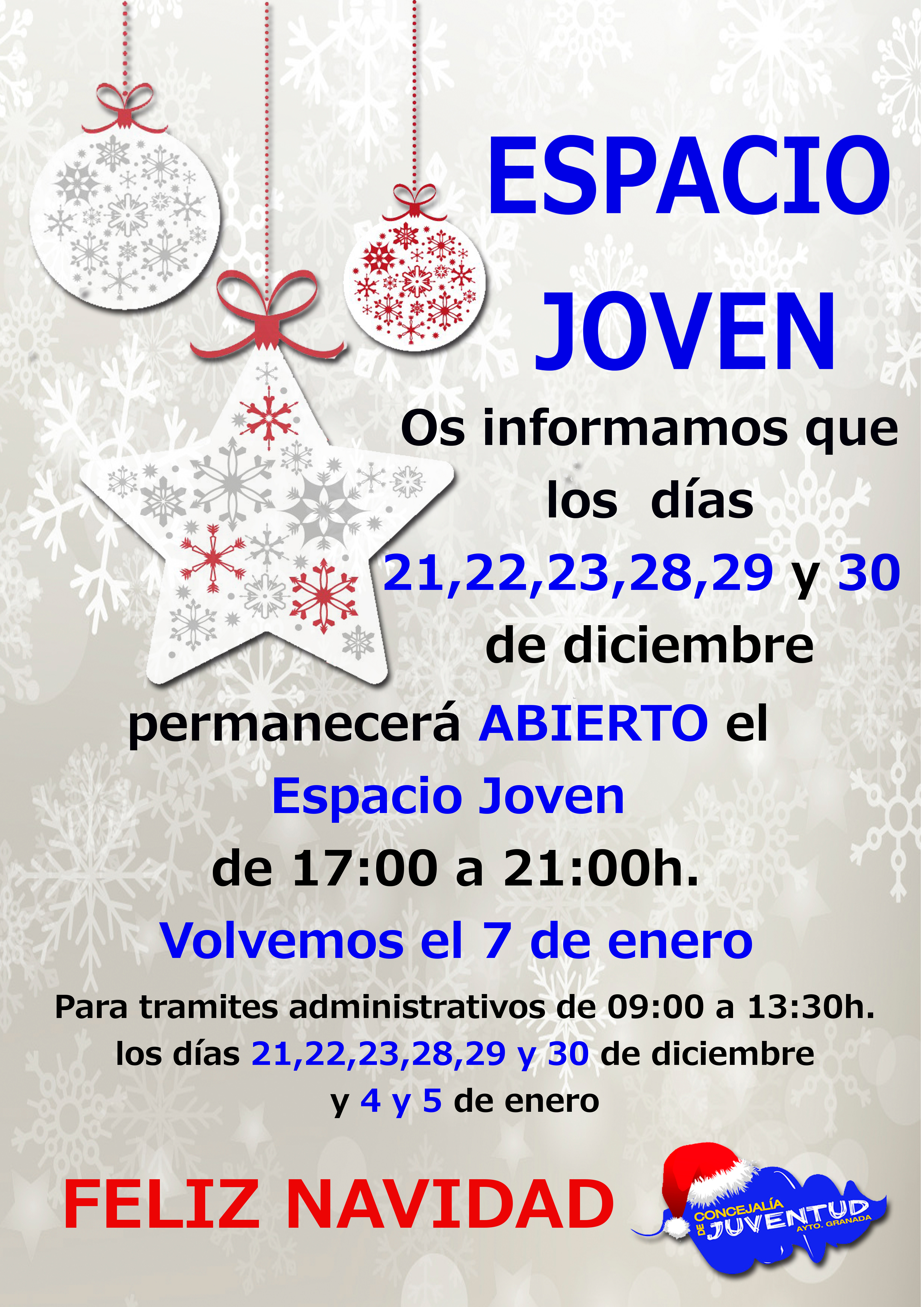 HORARIO ESPECIAL DE NAVIDAD